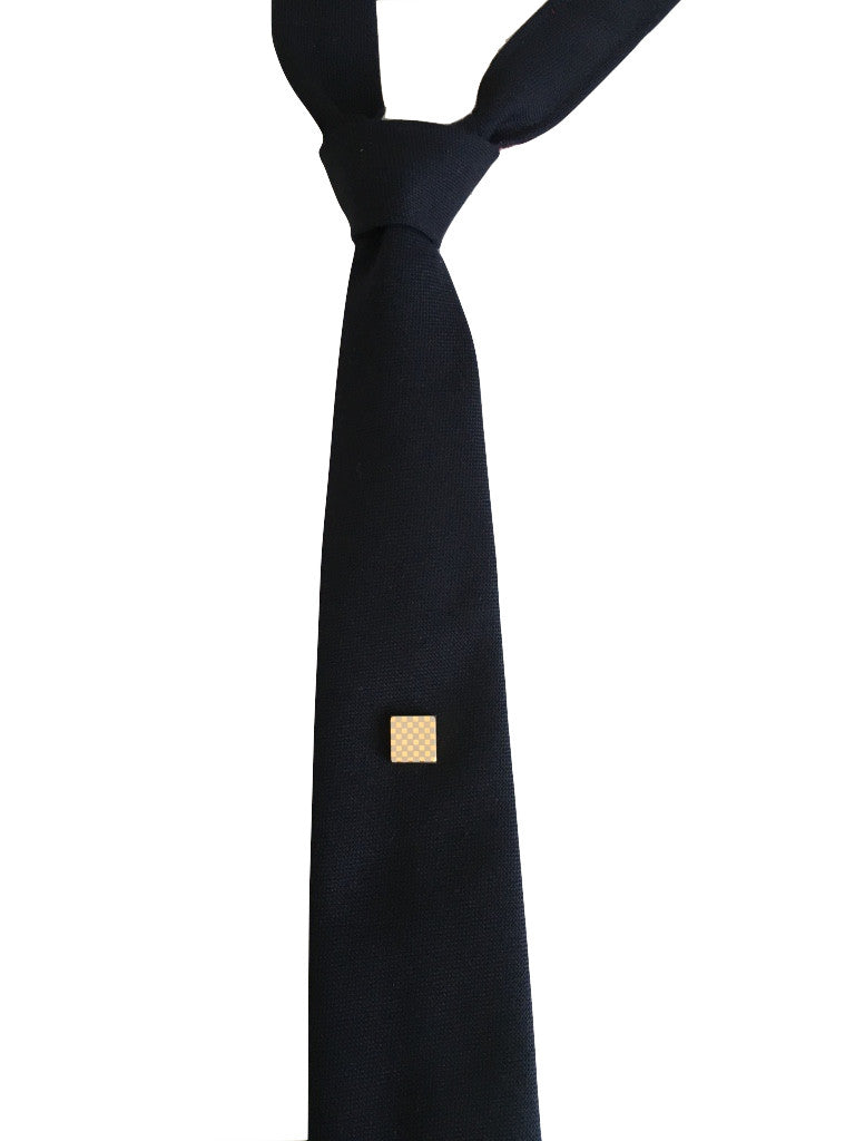 "Checkmate" Gold Magnetic Tie Clip / Pin